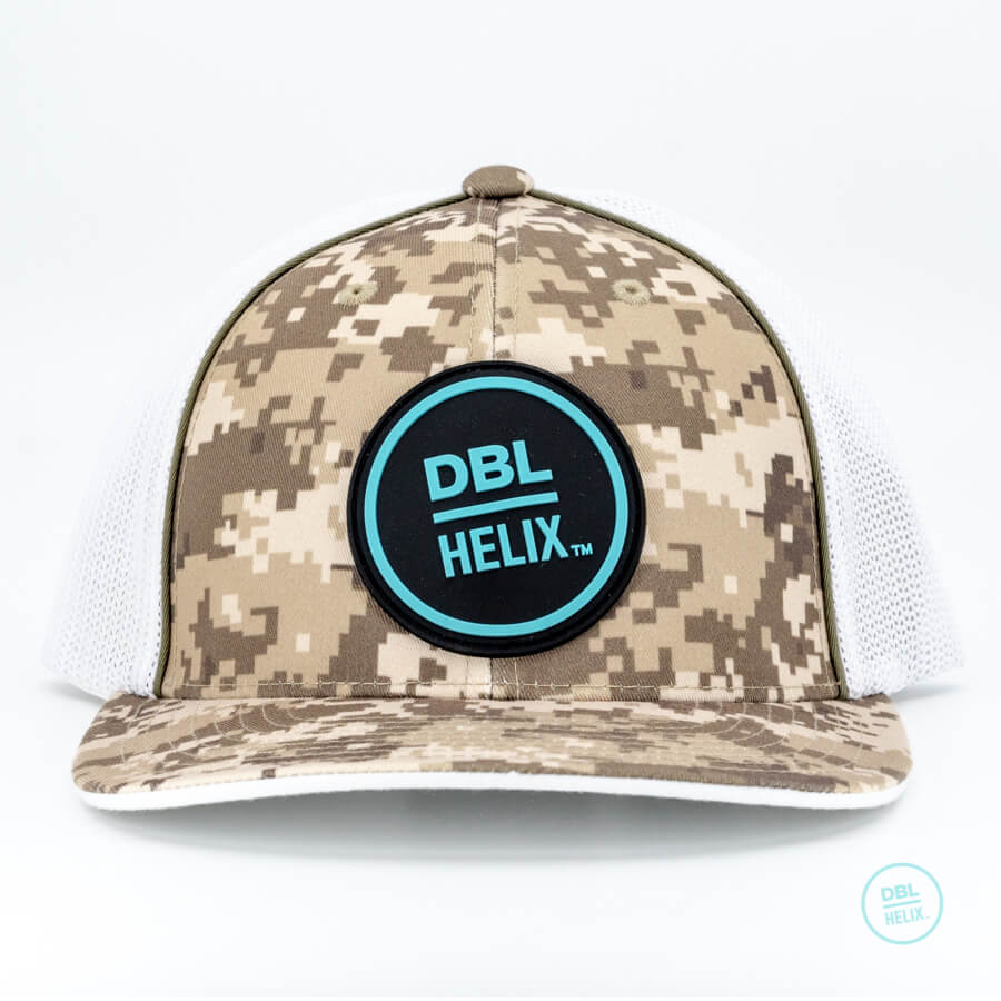 Flatbill Digital Camo DBL Helix FlexFit Hat Cap