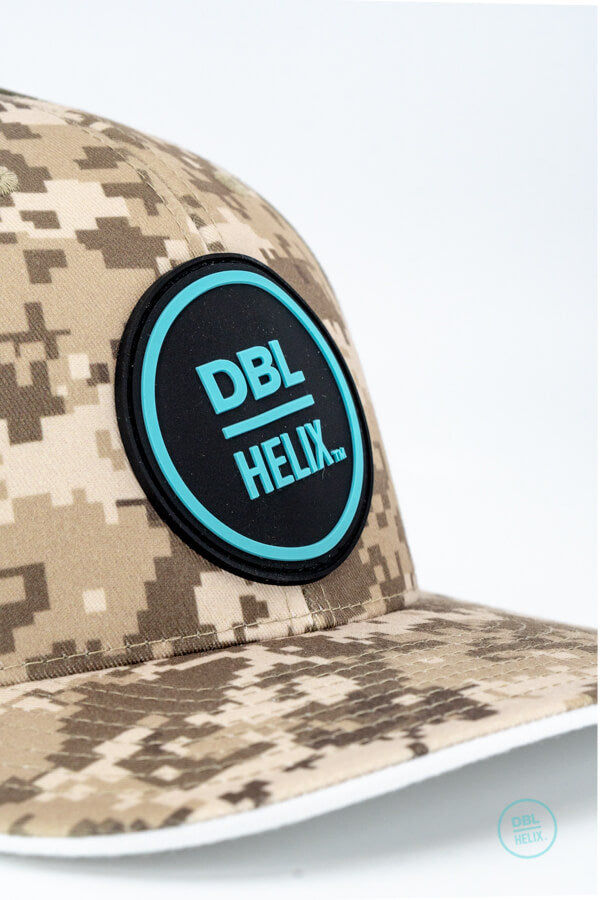Flatbill Digital Camo DBL Helix FlexFit Hat Cap