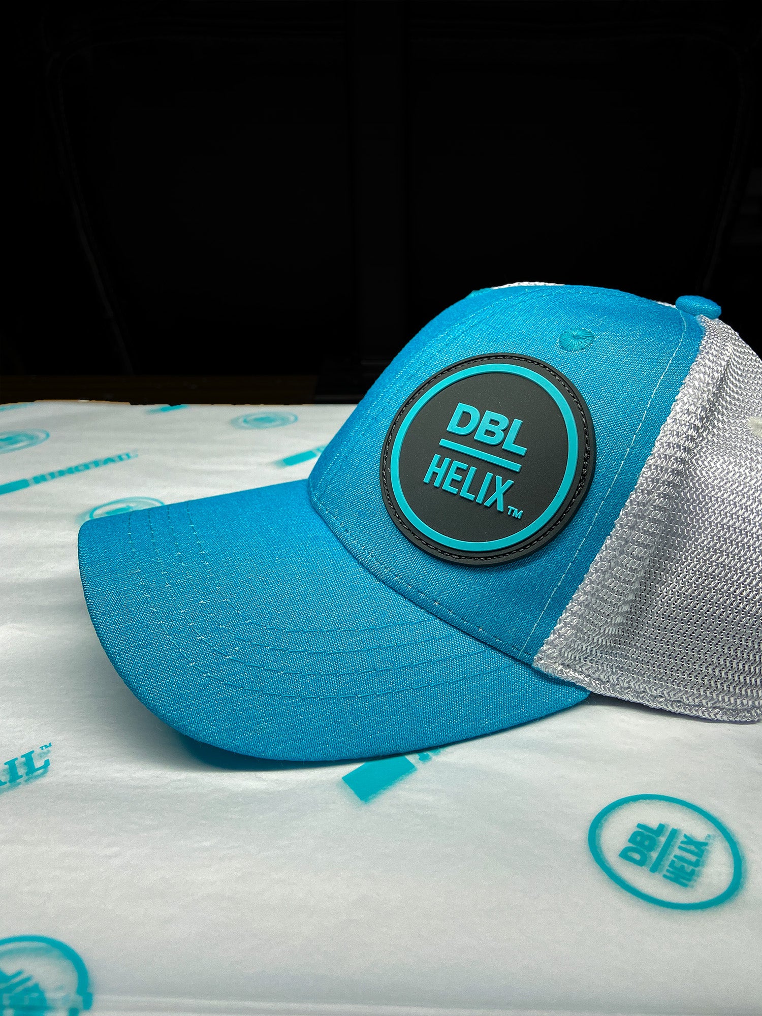 DBL Helix Rubber Patch Teal-White Cap